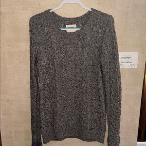 Abercrombie & Fitch Charcoal Cable Knit Sweater